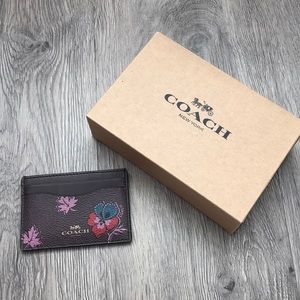 COACH Card Case with Floral Print
